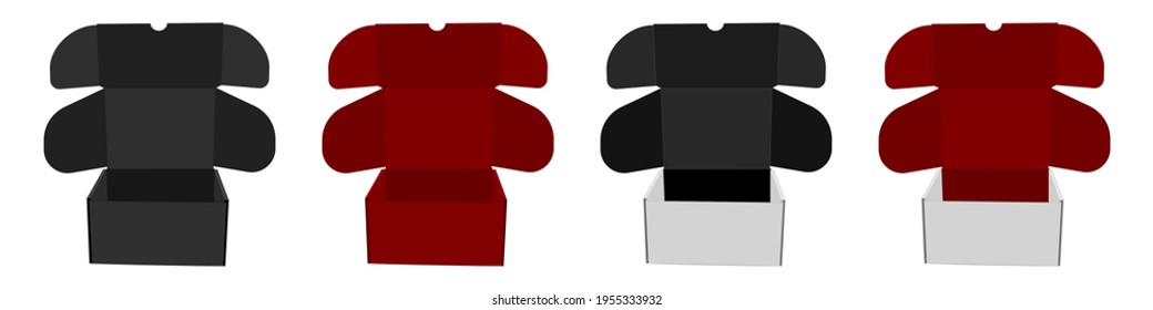 Buzón de correo de diferentes colores 3D para representar vectores para propósitos de mockup y marketing