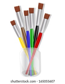Different color of paintbrushes