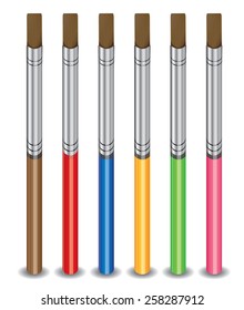 Different color of paintbrushes