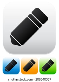 Different color pencil icons