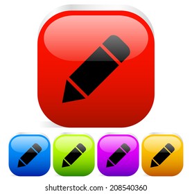 Different color pencil icons