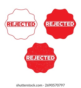 Different Color Rejected stamp vector design for use	