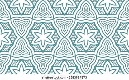 Different color seamless retro lace pattern with floral decoration illustration.