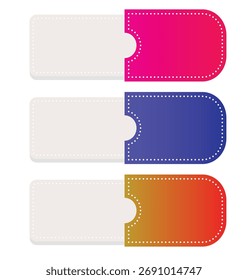  Clipart de Vector de etiquetas de compras de diferentes colores aislado en blanco.