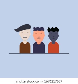 different color skin avatars illustrations