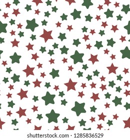 Different color stars. Simply geometric pattern. Seamless vector EPS 10 pattern