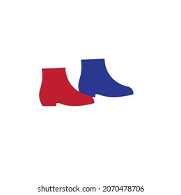 different color two shoes vector image or illustration