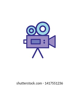 different color video camera icon -vector. perfect  Video symbol. website design and mobile design. white background.