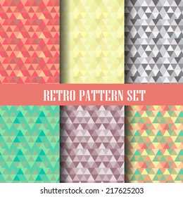 different color vintage  seamless patterns. Endless texture can be used for wallpaper, pattern fills, web page,background,surface