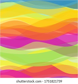 Different color waves new abstract design background