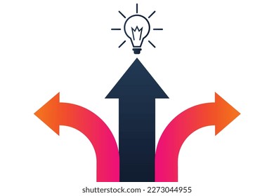 Different Colored Arrows Pointing or Moving to Different Directions. Unity in Diversity or Teamwork Business Abstract concept.