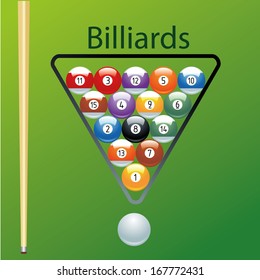 different colored balls for a pool game