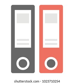 
Different colored files, flat vector icon represents documentation
