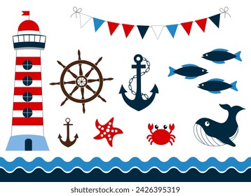 different colored icons to the wonderful marine theme