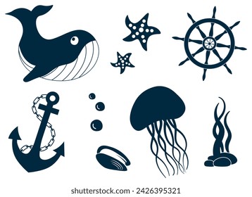 different colored icons to the wonderful marine theme