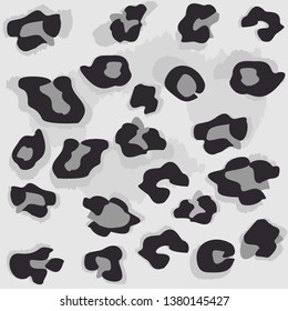 Different colored leopard fur pattern design. Pardus and panthera vector illustration background.