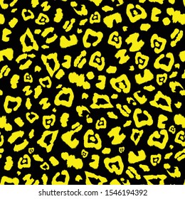 Different colored leopard fur pattern design, pardus and panthera vector illustration background.