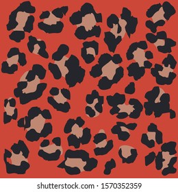 Different colored leopard fur pattern design, pardus and panthera vector illustration background.