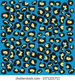 Different colored leopard fur pattern design, pardus and panthera vector illustration background.