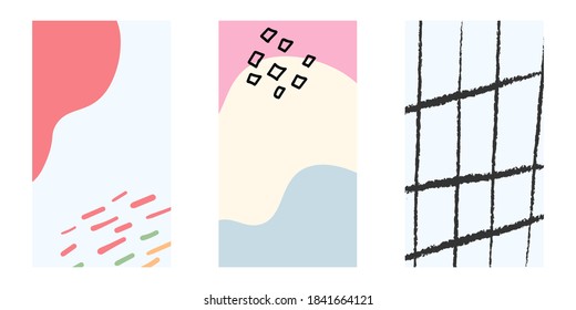 Different Colorful abstract 
Background. Abstraction with geometric shapes, lines and dots. Perfect for stories, cards, posters, social media background . SmartPhone wallpapers