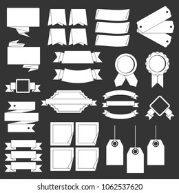 Different colorful labels icons set vector white isolated on grey background 
