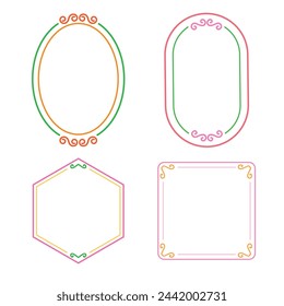 different colorful mirror for frame, post, illustration and element