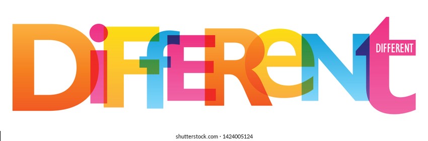 DIFFERENT colorful vector concept word typography banner