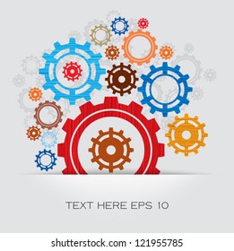 different colorfull gears
