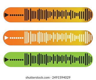 Different colorr sound icons.Vector Illustration.