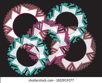 Different colors design and black background