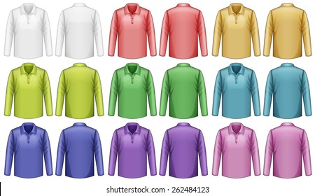 Different colors of long sleeves shirt