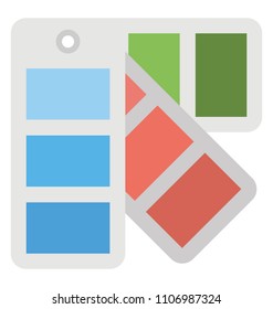 
Different colors paint samples, paint swatches 

