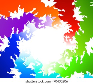 Different colors of rainbow. Vector illustration