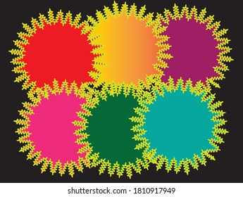 Different colors ring and black background