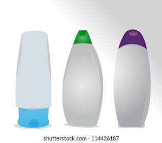 different colors of shower bottle