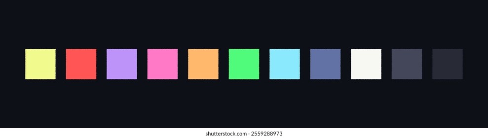 Different colors torn paper pieces vector elements isolated