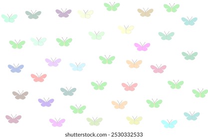 Padrão de papel de parede de borboletas de cor diferente