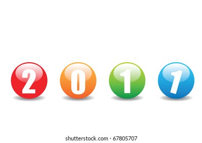 Different colour of new year buttons.