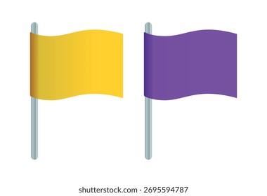 Vetor de Coleção de Sinalizadores de Onda de Gradiente de Cor Diferente