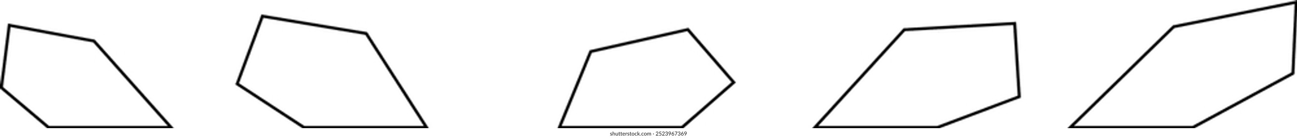 Diferentes combinações do retângulo de forma geométrica estão em conjuntos
