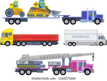 Different commercial truck. 