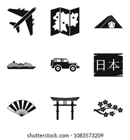 Different country icons set. Simple set of 9 different country vector icons for web isolated on white background