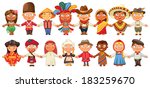 Different culture standing together holding hands. Brazil, Englishman, Chinese, Japanese, American, Mexican, German, Indian, Scotsman, Arab, Canadian, African, Russian, Frenchman, Netherlander, Tahiti