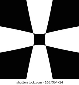 Diferente deforma, distorsión de la deformación, efecto de deformación en cuadros a cuadros (a cuadros), ajedrez, patrón pepita de cuadrados negros y blancos