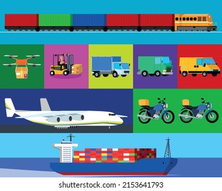 different delivery and cargo vehicles