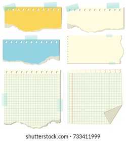 Different design of blank papers illustration
