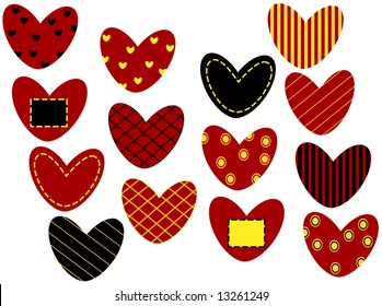 different design kind of hearts