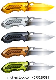 Different design of pocket knife