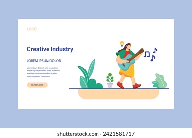 Different designers set. Creative people doing different works like singing, fashion designing, making pots, writing content, drawing and etc. Corporate business industrial creative logotype symbol.