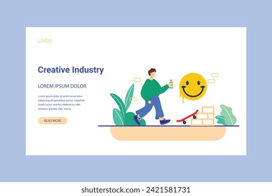 Different designers set. Creative people doing different works like singing, fashion designing, making pots, writing content, drawing and etc. Corporate business industrial creative logotype symbol.